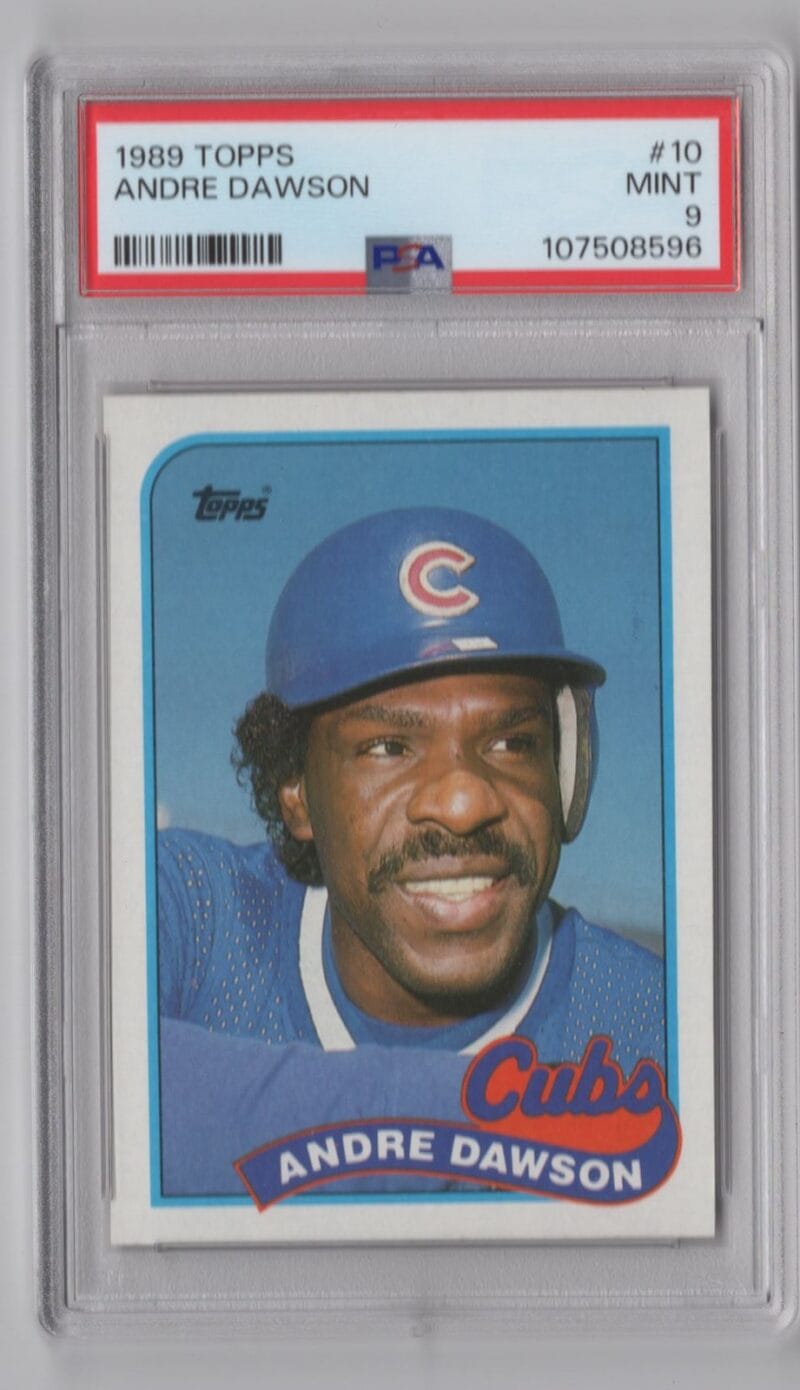 1989 TOPPS ANDRE DAWSON PSA 9 CHICAGO CUBS #10 POP 32