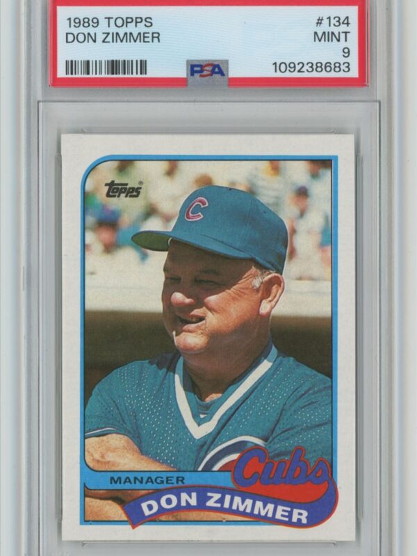 1989 TOPPS DON ZIMMER PSA 9 CHICAGO CUBS #1
