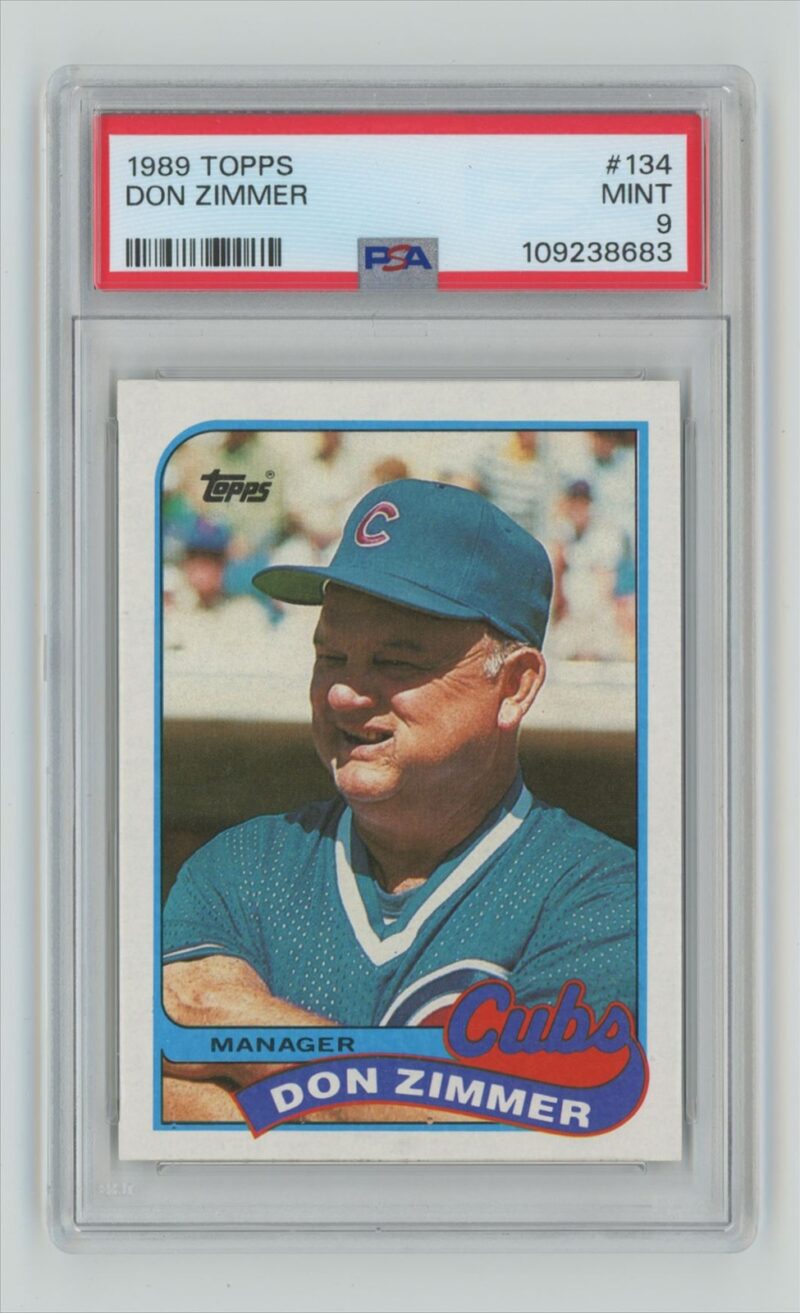 1989 TOPPS DON ZIMMER PSA 9 CHICAGO CUBS #1