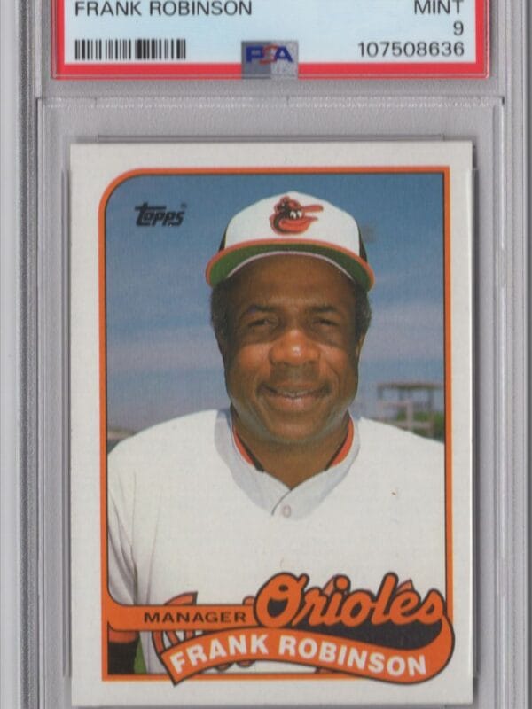 1989 TOPPS FRANK ROBINSON PSA 9 BALTIMORE ORIOLES #774 POP 27