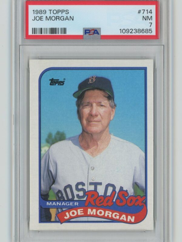 1989 TOPPS JOE MORGAN PSA 7 BOSTON RED SOX #714