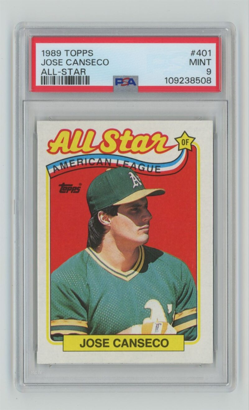 1989 TOPPS JOSE CANSECO PSA 9 OAKLAND ATHLETICS #401