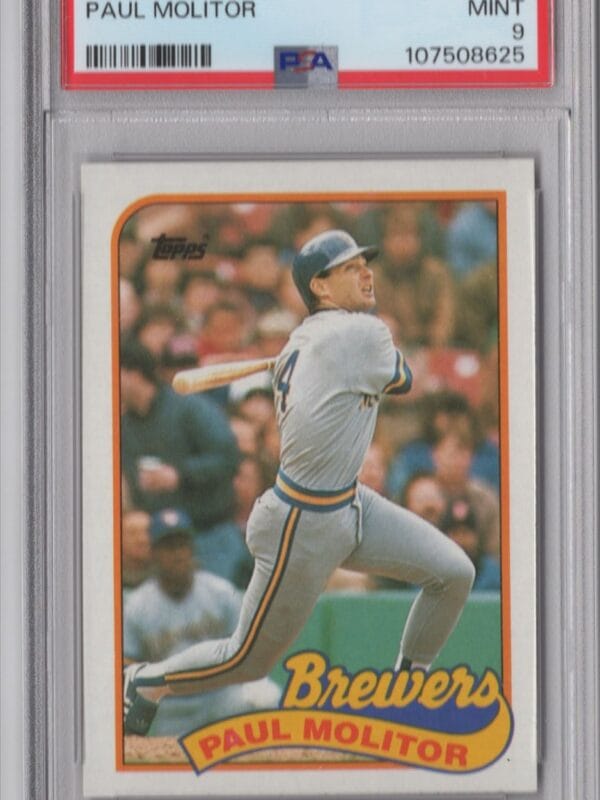 1989 TOPPS PAUL MOLITOR PSA 9 MILWAUKEE BREWERS #110