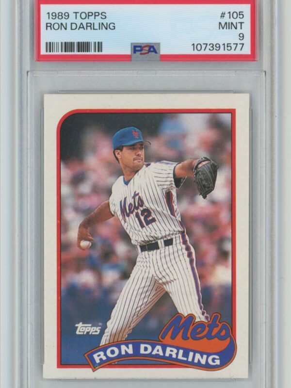 1989 TOPPS RON DARLING PSA 9 NEW YORK METS 105 POP 6 ONLY 7 HIGHER 286740673932