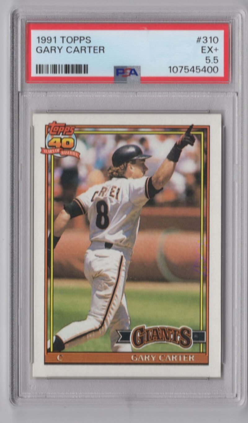 1991 TOPPS GARY CARTER PSA 5.5 SAN FRANCISCO GIANTS #310 POP 90