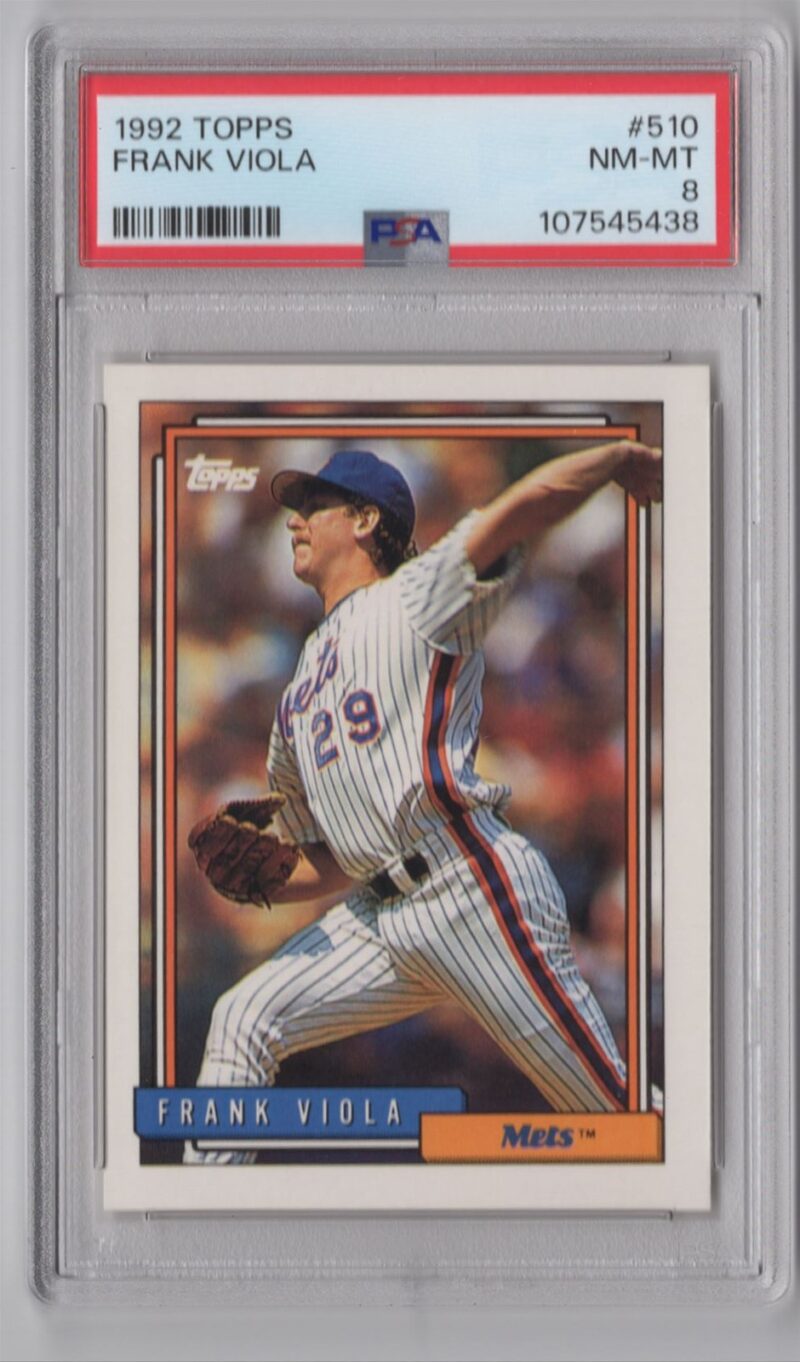 1992 TOPPS FRANK VIOLA PSA 8 NEW YORK METS #510 POP 1 ONLY 4 HIGHER