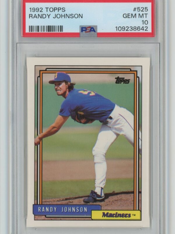 1992 TOPPS RANDY JOHNSON PERFECT PSA 10 PSA 10 SEATTLE MARINERS #525 TOTAL POP