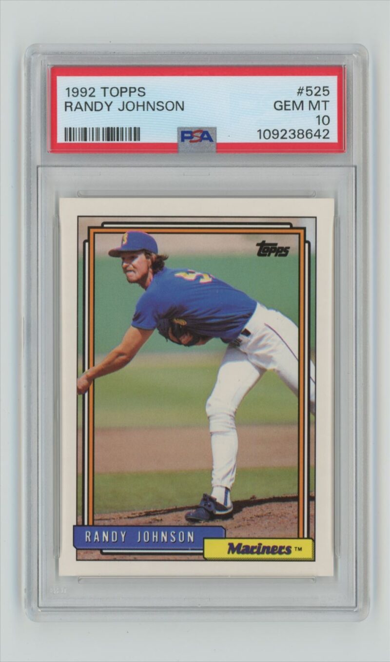 1992 TOPPS RANDY JOHNSON PERFECT PSA 10 PSA 10 SEATTLE MARINERS #525 TOTAL POP