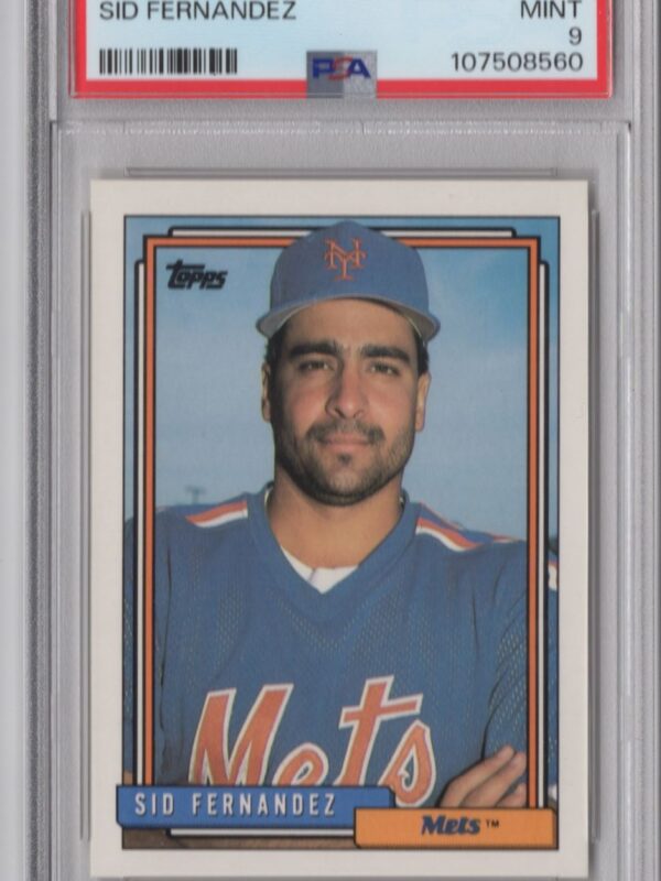 1992 TOPPS SID FERNANDEZ PSA 9 NEW YORK METS #382 POP 4 ONLY 3 HIGHER