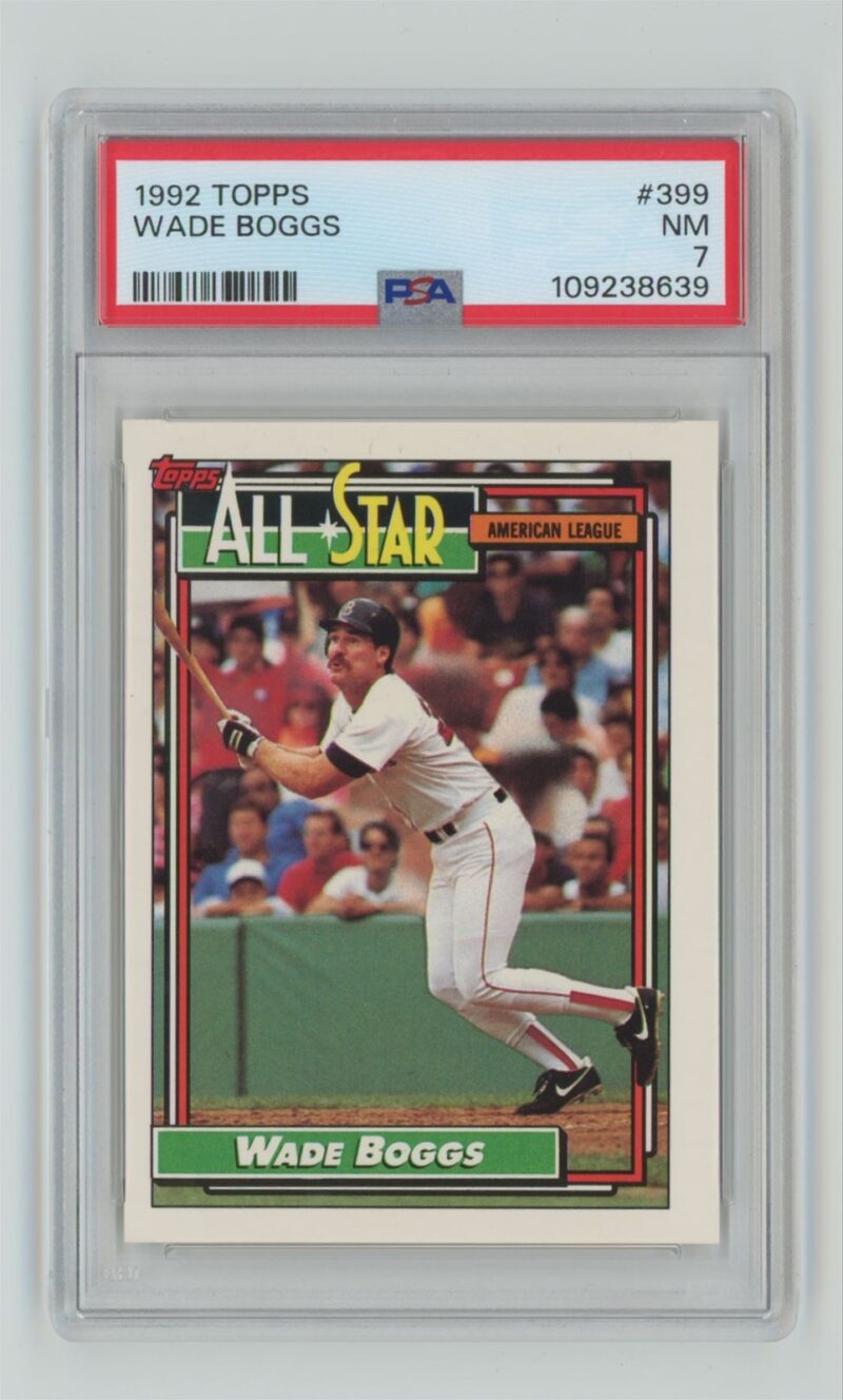 1992 TOPPS WADE BOGGS PSA 7 BOSTON RED SOX #399 POP 2, TOTAL POP ONLY 65