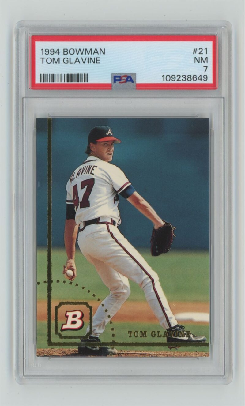 1994 BOWMAN TOM GLAVINE PSA 7 ATLANTA BRAVES #21