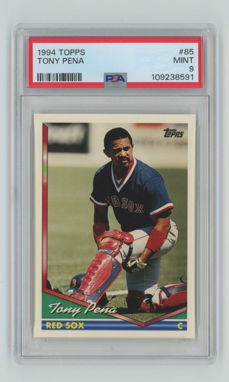 1994 TOPPS TONY PENA PSA 9 BOSTON RED SOX #85 POP 1, ONLY 4 HIGHER