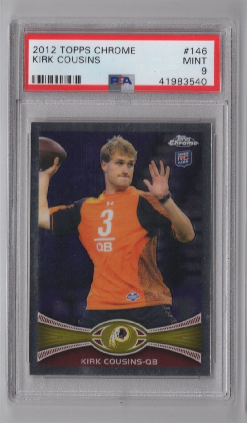 2012 TOPPS CHROME 3-15 KIRK COUSINS ROOKIE PSA 9 WASHINGTON REDSKINS #146