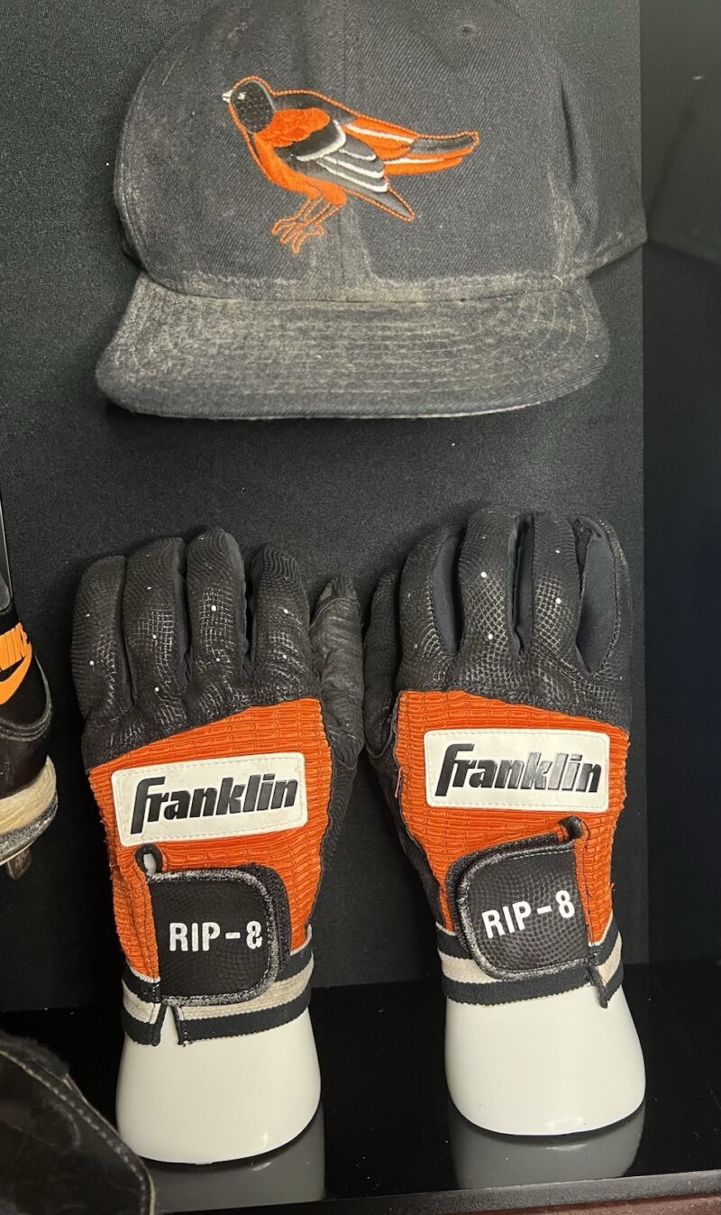 Cal Ripken Game & Pre-Season Worn Cleats, Cap & Batting Gloves and Game Ticket - Image 4