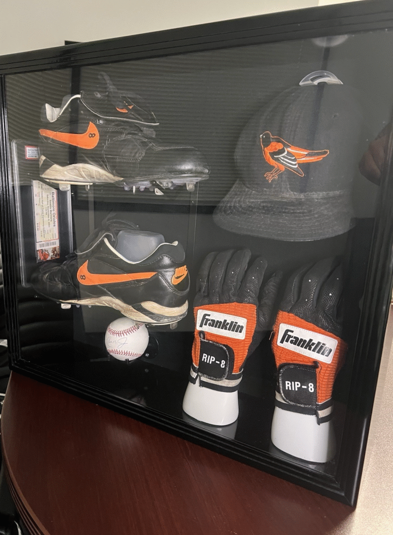 Cal Ripken Game & Pre-Season Worn Cleats, Cap & Batting Gloves and Game Ticket - Image 9