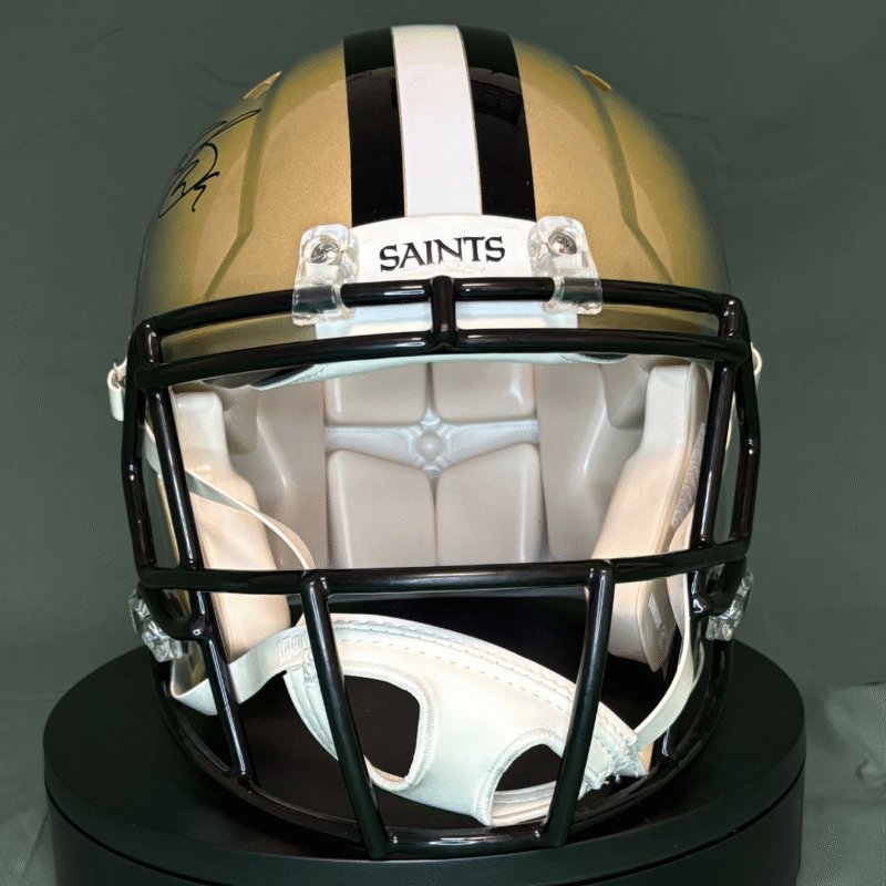 Drew Brees Autographed signed New Orleans Saints on-field NFL Helmet - Image 3