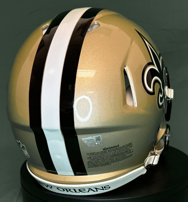 Drew Brees Autographed signed New Orleans Saints on-field NFL Helmet - Image 5