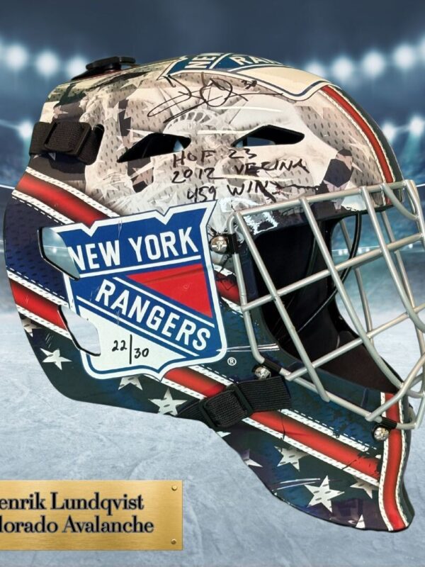 Henrik Lundqvist Autographed Colorado Avalanche NHL Hockey Mask
