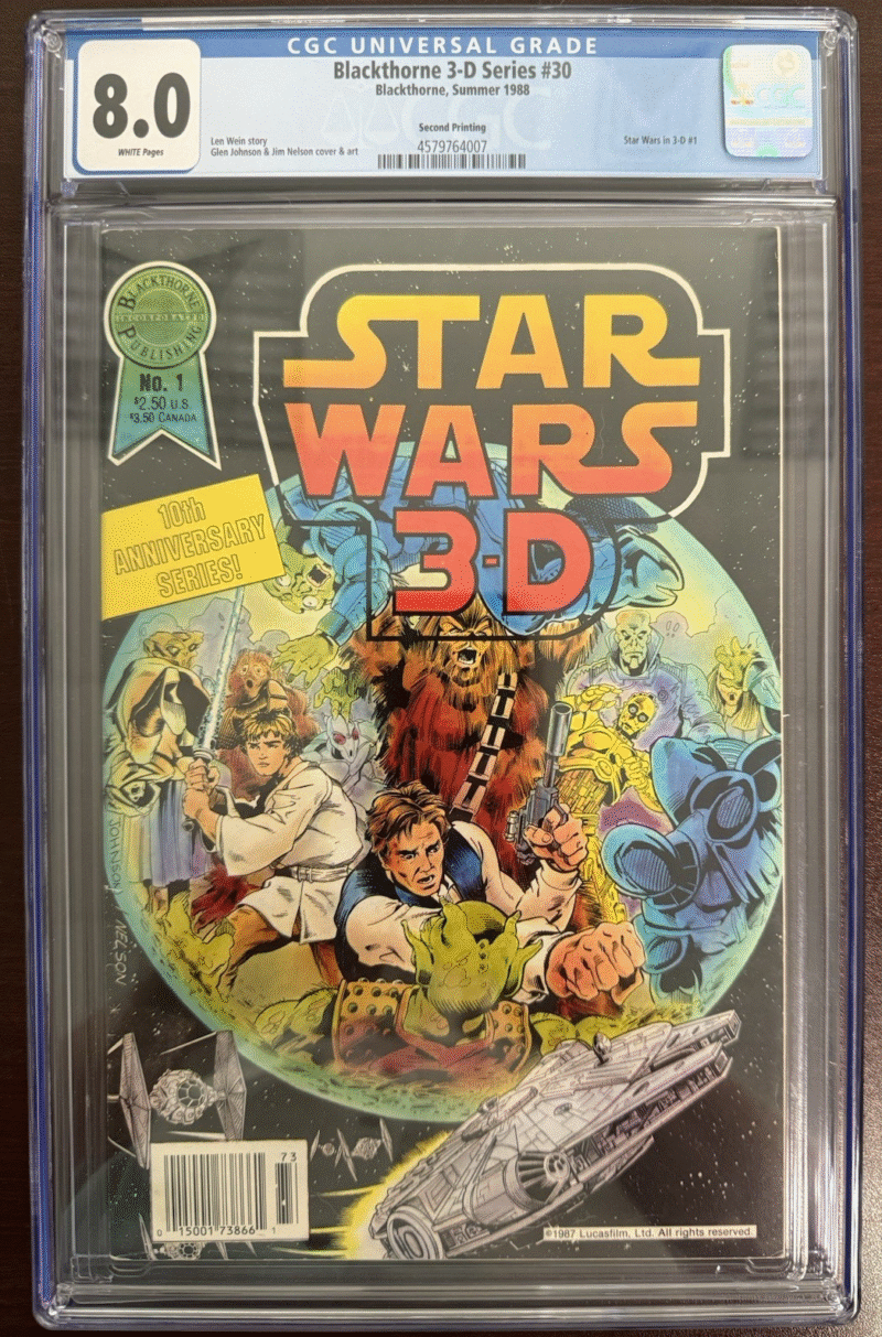 Original Blackthorne Summer 1988 Star Wars 3 D Comic 30 286731968022