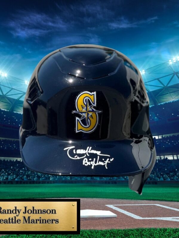 Randy Johnson Autographed signed Seattle Mariners Helmet  inscribed "BIG UNIT"