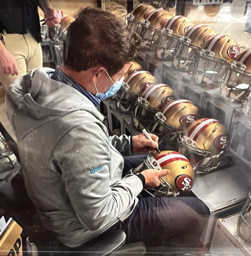 Steve Young Autographed on-field San Francisco 49ers NFL Helmet - Image 9