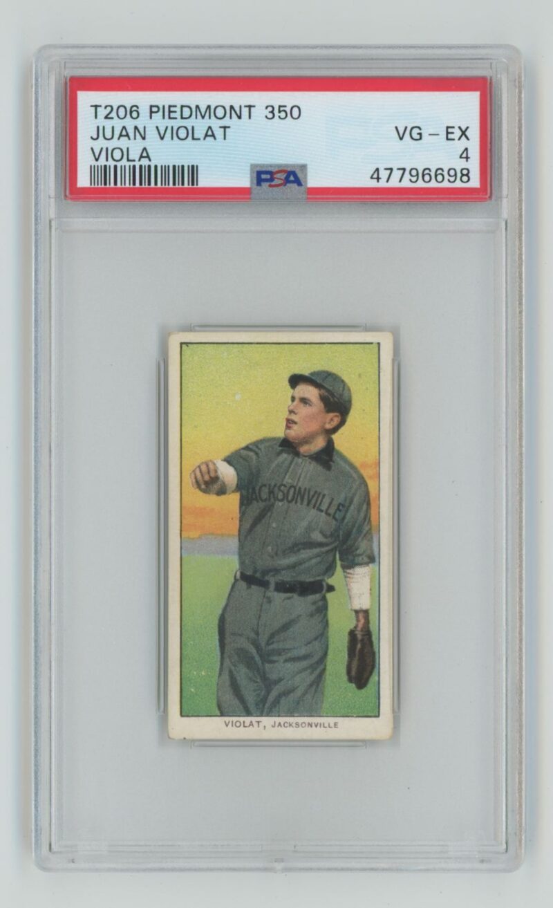 1909 PIEDMONT WHITE BORDER JUAN VIOLA PSA 4 JACKSONVILLE TOTAL POP 20