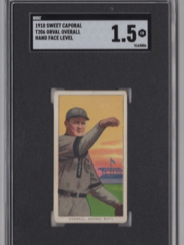 1909 SWEET CAPORAL WHITE BORDER ORVAL OVERALL SGC 1.5 CHICAGO HAND FACE LEVEL