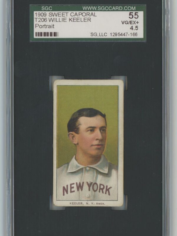 1909 SWEET CAPORAL WHITE BORDER WILLIE KEELER SGC 4.5 NEW YORK PORTRAIT