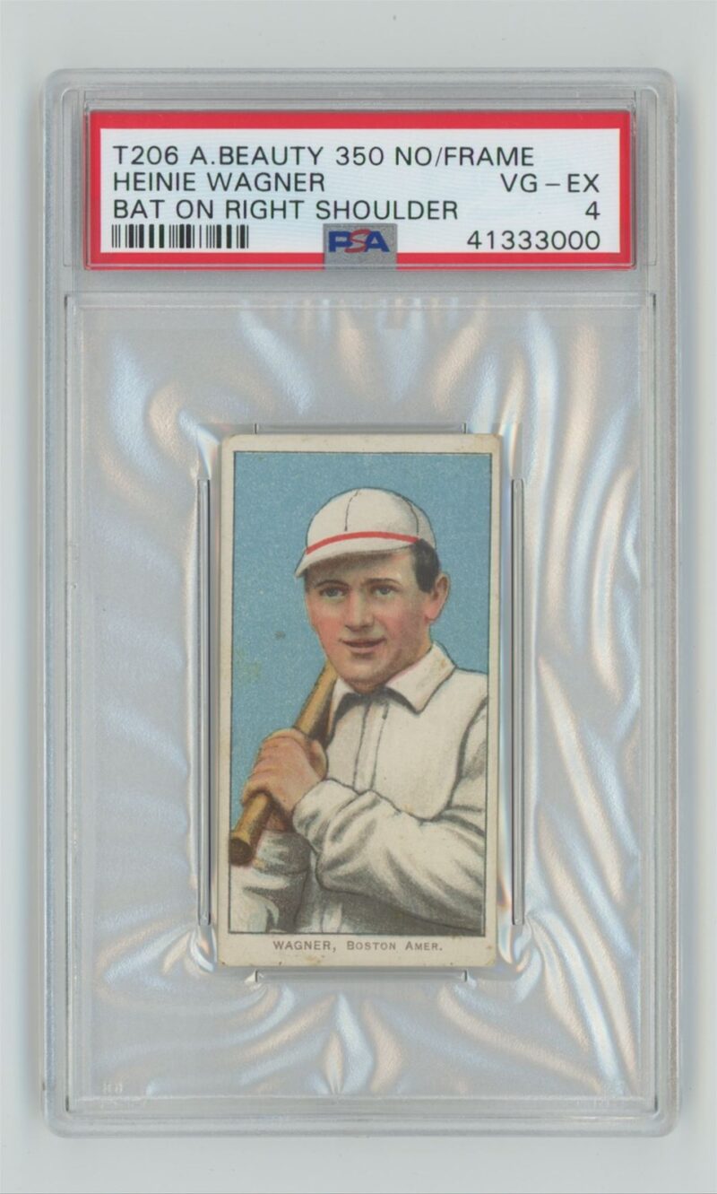 1909 WHITE BORDER HEINIE WAGNER PSA 4 BOSTON AMERICAN BEAUTY POP 1 ONLY 2 HIGHER