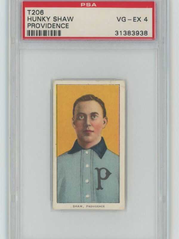 1909 WHITE BORDER HUNKY SHAW PSA 4 PROVIDENCE GRAYS POP 3 ONLY 2 HIGHER