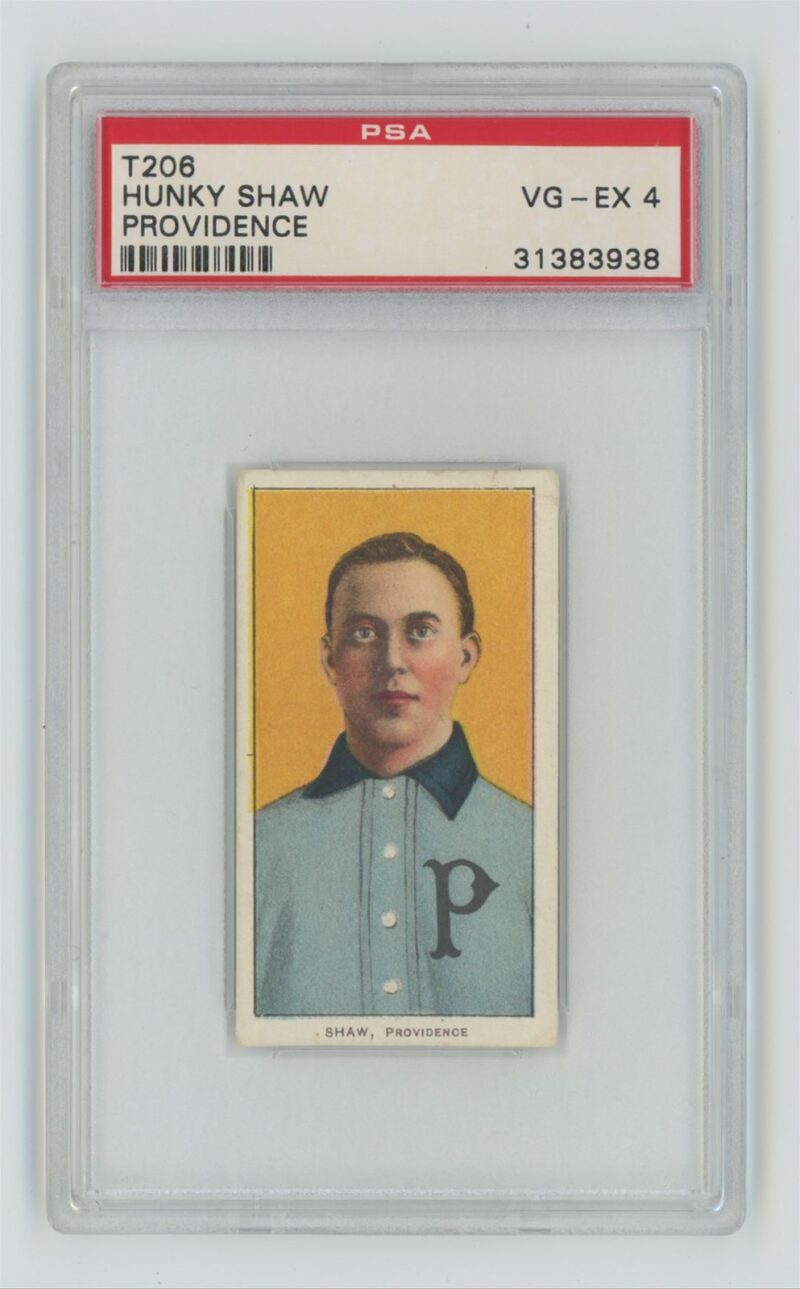 1909 WHITE BORDER HUNKY SHAW PSA 4 PROVIDENCE GRAYS POP 3 ONLY 2 HIGHER