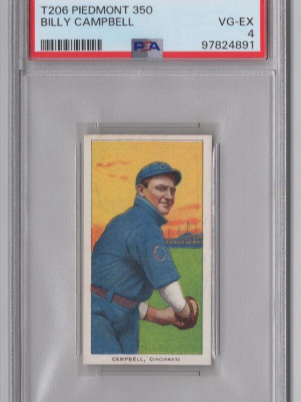 1910 PIEDMONT WHITE BORDER BILLY CAMPBELL PSA 4 CINCINNATI