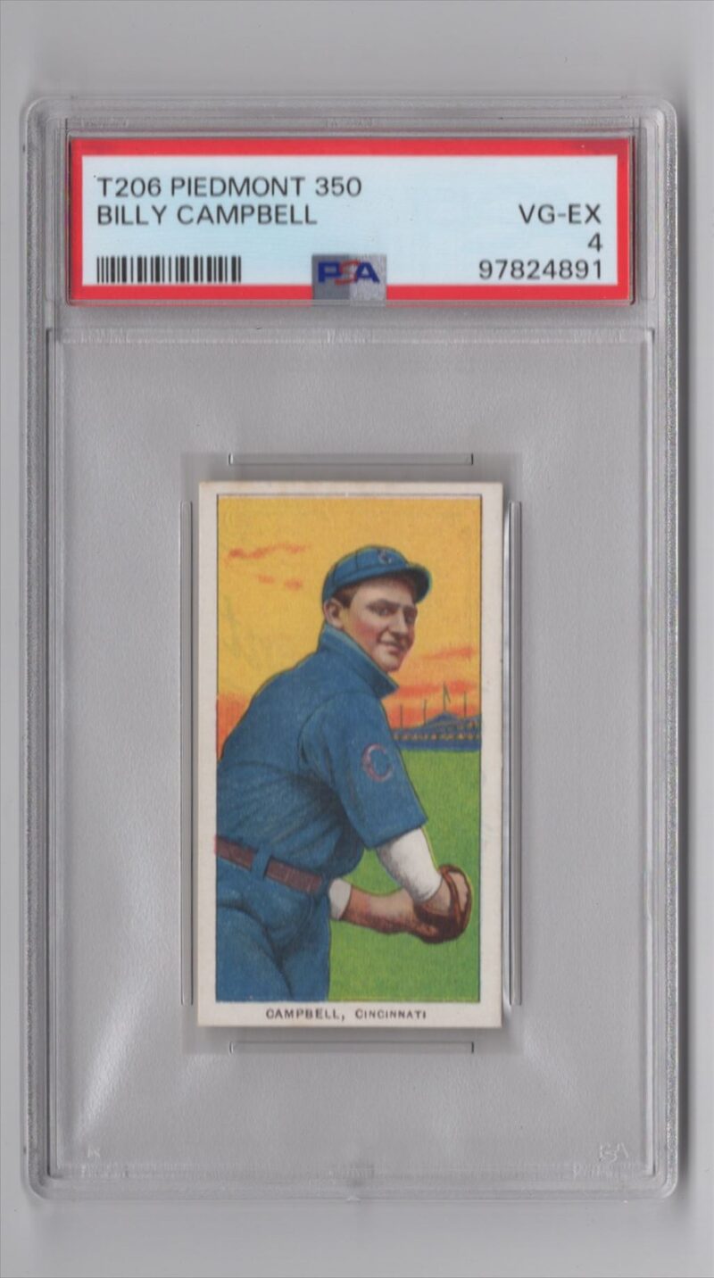 1910 PIEDMONT WHITE BORDER BILLY CAMPBELL PSA 4 CINCINNATI