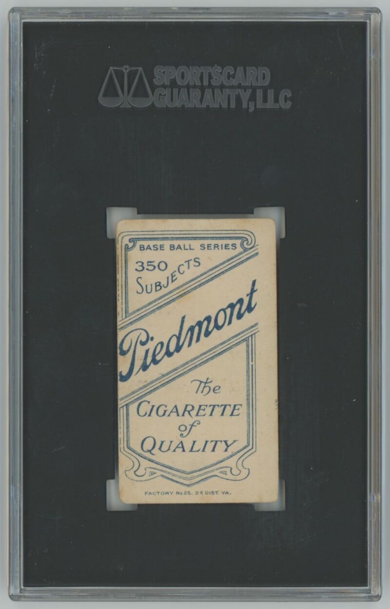 1910 PIEDMONT WHITE BORDER JEAN DUBUC SGC 3.5 CINCINNATI - Image 3