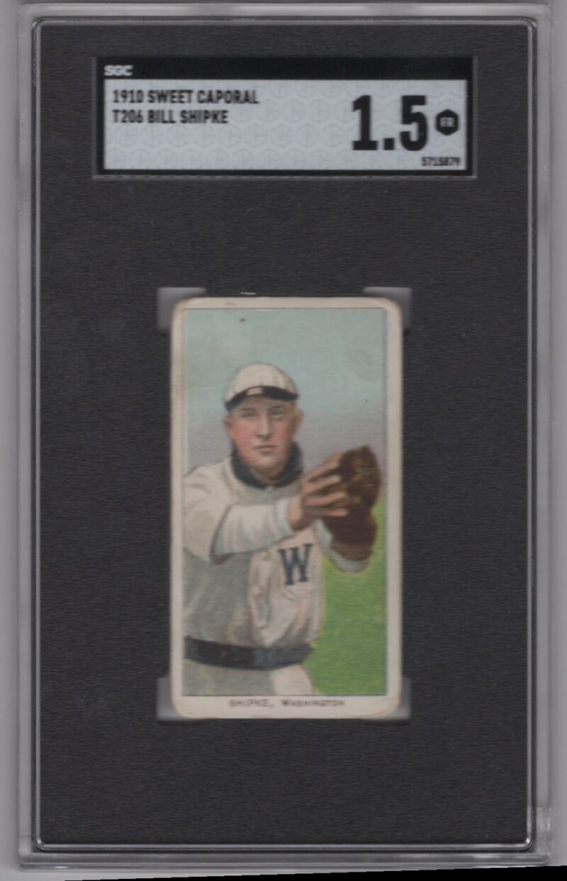 1910 SWEET CAPORAL WHITE BORDER BILL SHIPKE SGC 15 WASHINGTON 286532647123
