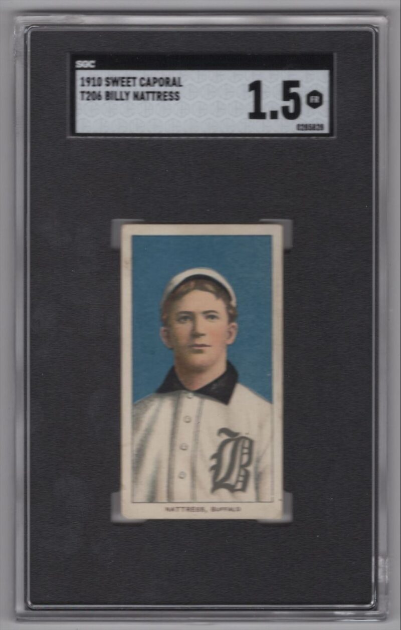 1910 SWEET CAPORAL WHITE BORDER BILLY NATTRESS SGC 15 BUFFALO BISONS 286532649503