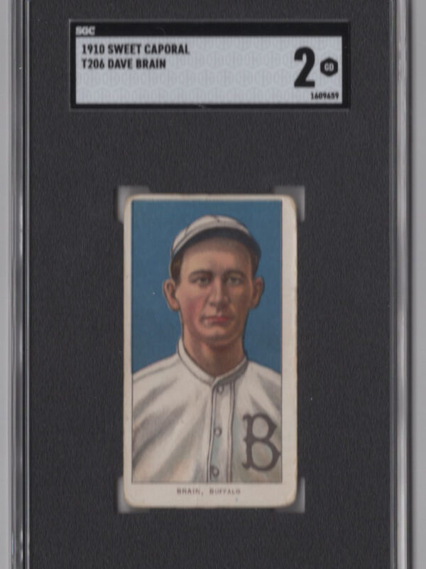 1910 SWEET CAPORAL WHITE BORDER DAVE BRAIN SGC 2 BUFFALO BISONS