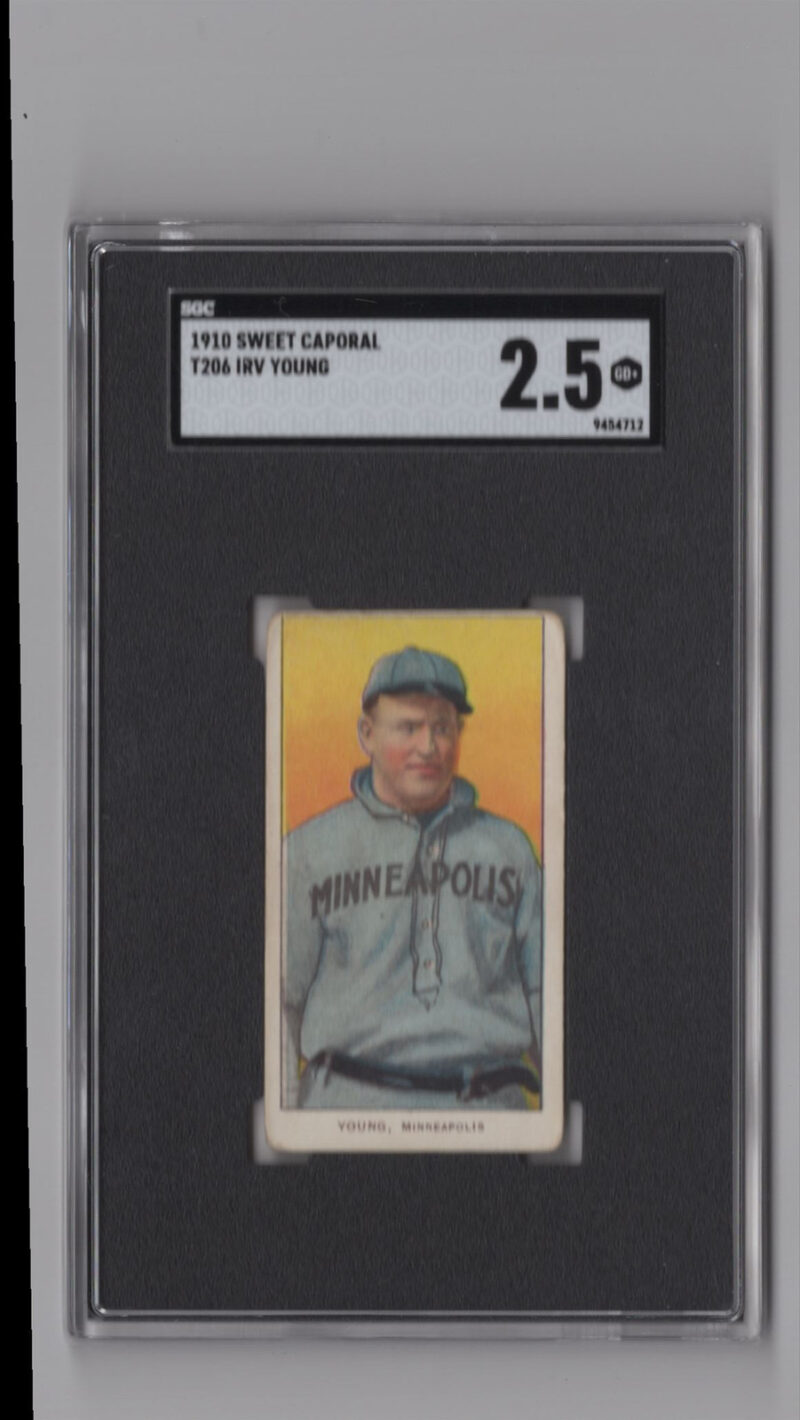 1910 SWEET CAPORAL WHITE BORDER IRV YOUNG SGC 2.5 MINNEAPOLIS