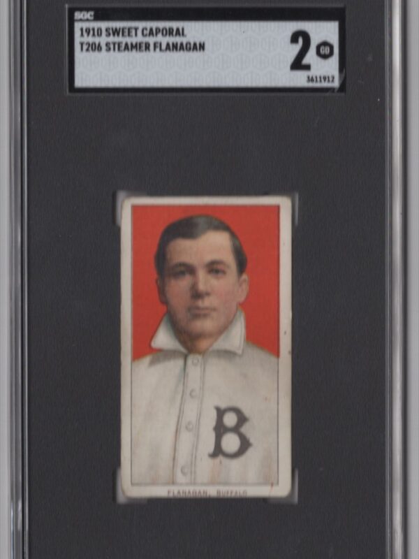 1910 SWEET CAPORAL WHITE BORDER STEAMER FLANAGAN SGC 2 BUFFALO BISONS