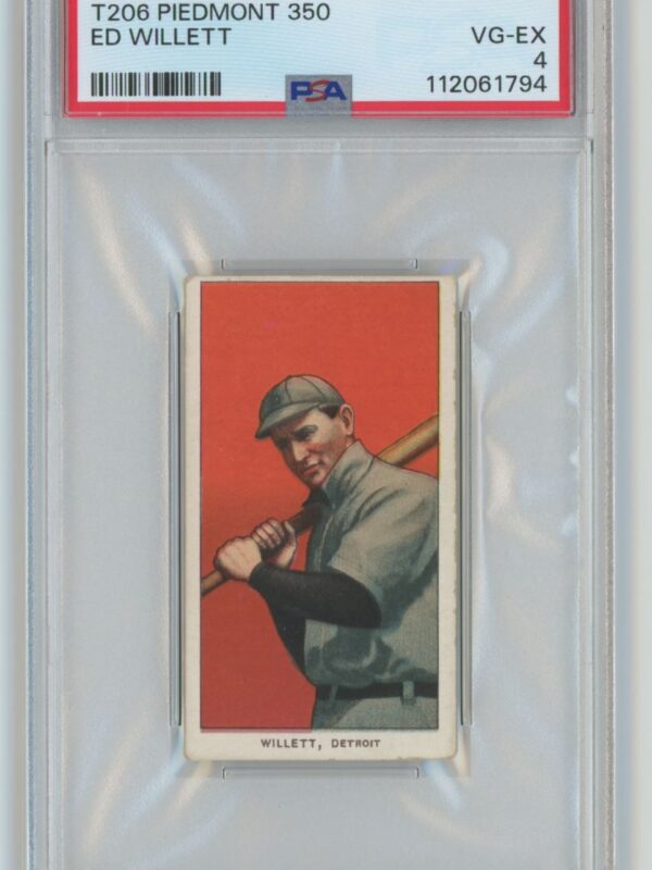 1911 PIEDMONT WHITE BORDER ED WILLETT PSA 4 DETROIT