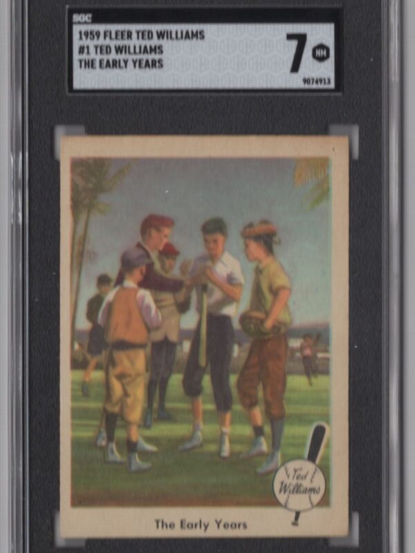 1959 FLEER THE EARLY YEARS SGC 7 TED WILLIAMS #1 POP 14