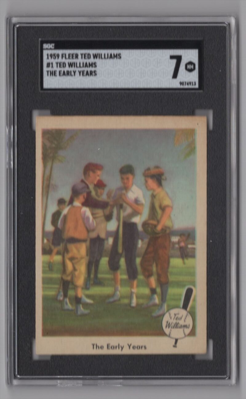 1959 FLEER THE EARLY YEARS SGC 7 TED WILLIAMS #1 POP 14