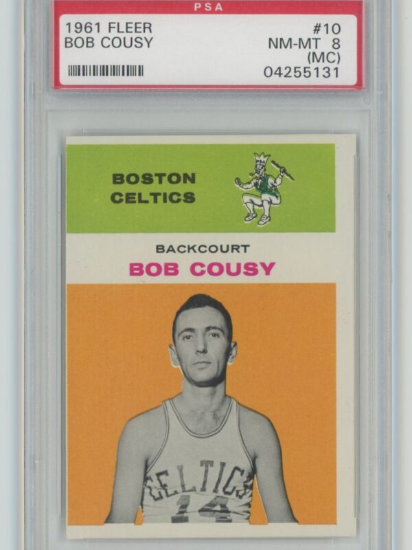 1961-62 FLEER BOB COUSY PSA 8 BOSTON CELTICS #10