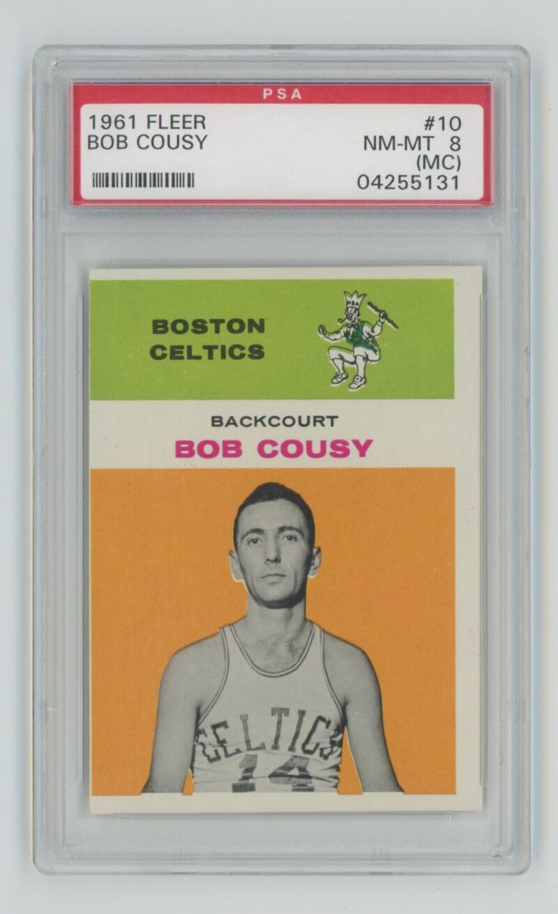 1961-62 FLEER BOB COUSY PSA 8 BOSTON CELTICS #10