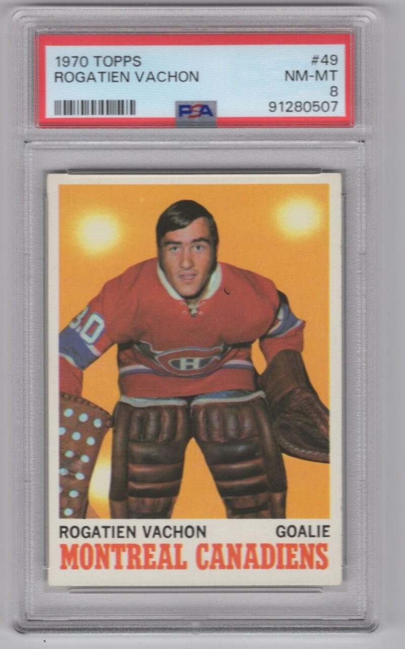 1970 71 TOPPS 3 15 ROGATIEN VACHON PSA 8 MONTREAL CANADIENS 49 286685185863