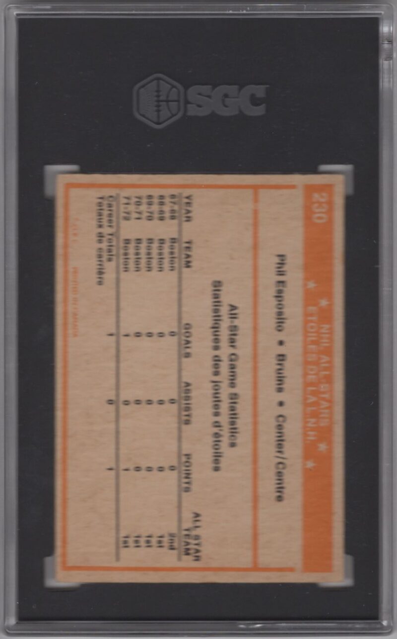1972 73 O PEE CHEE 3 15 PHIL ESPOSITO BOSTON BRUINS 230 286685185853 2