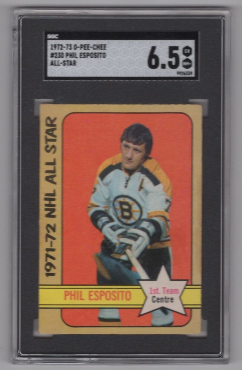 1972 73 O PEE CHEE 3 15 PHIL ESPOSITO BOSTON BRUINS 230 286685185853