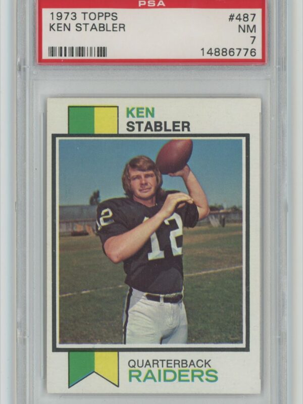 1973 TOPPS KEN STABLER ROOKIE PSA 7 OAKLAND RAIDERS #487