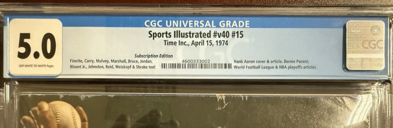 1974 Hank Aaron Subscription Sports Illustrated - CGC 5.0 - Image 3