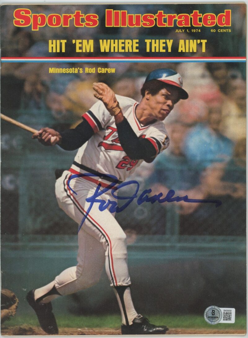 1974 USSUED JULY 1 1974 ROD CAREW AUTO BN09058 BECKETT MINNESOTA TWINS